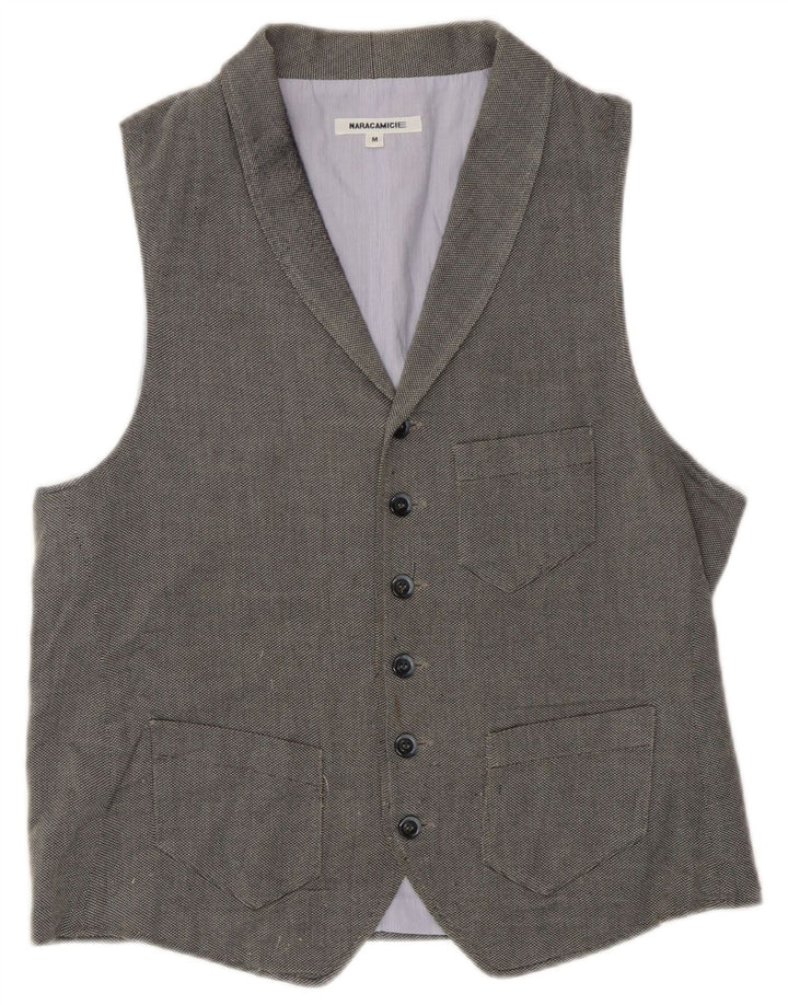 Gilet Uomo Naracamicie Cotone Grigio Medio