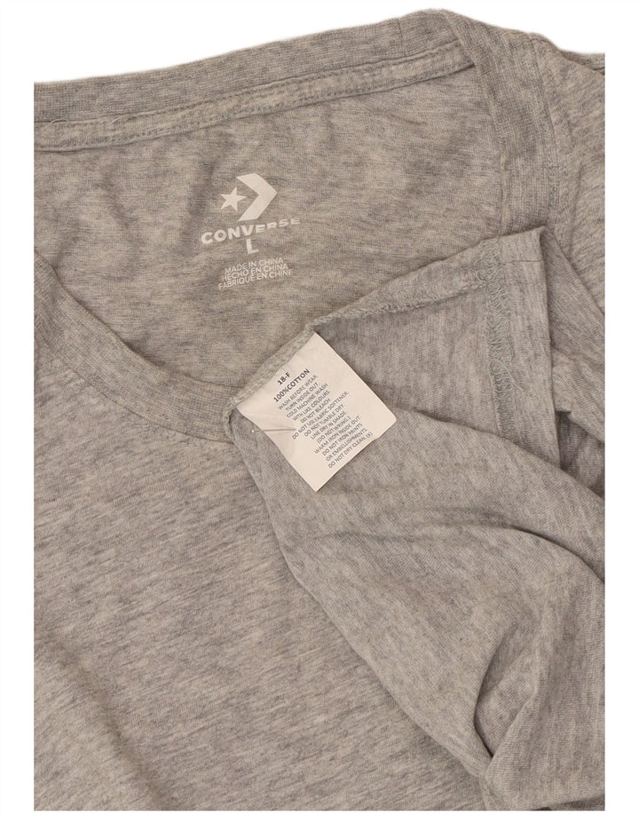 Canotta da uomo Converse grande in cotone grigio