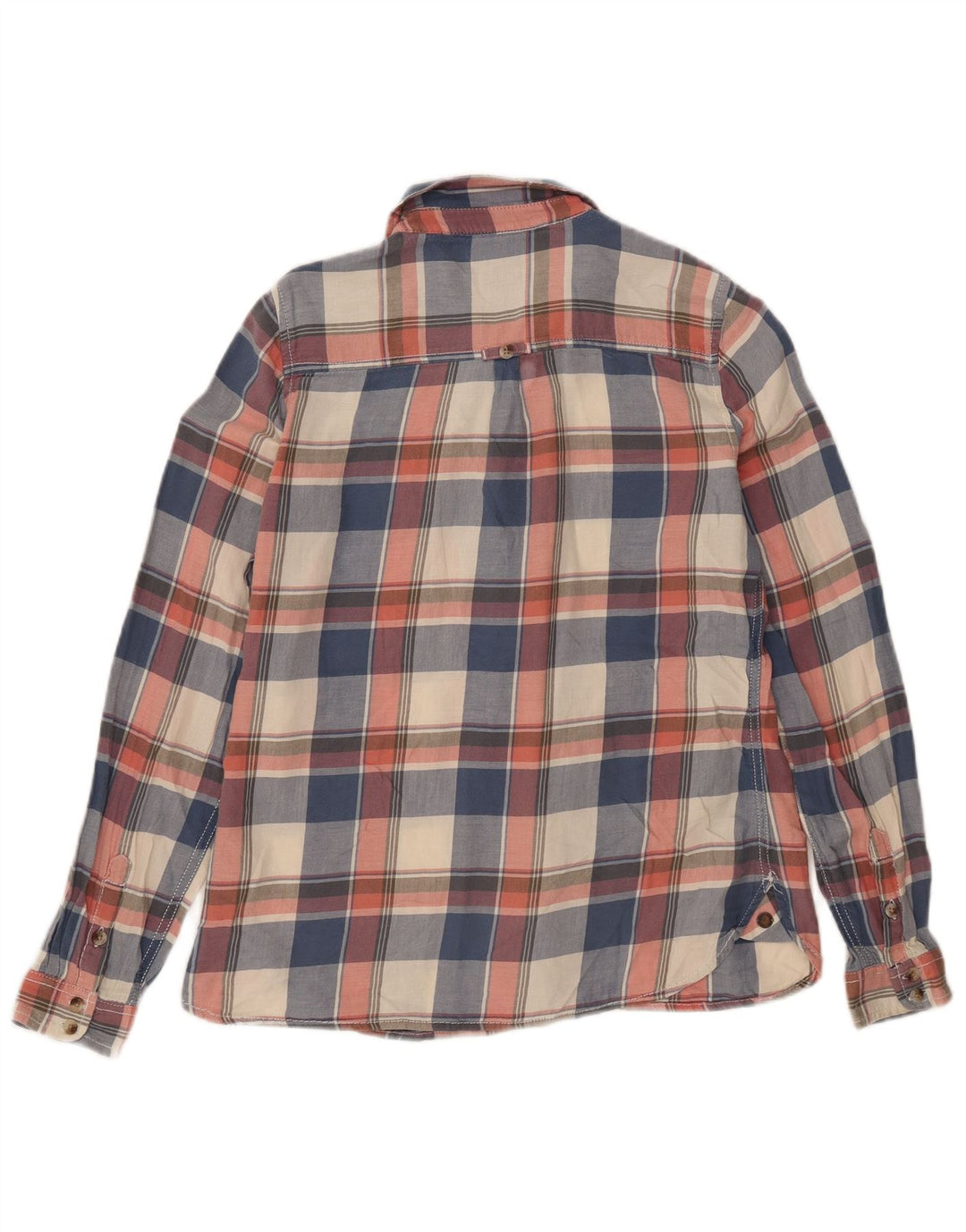 Camicia in flanella dalla vestibilità classica da donna Fat Face UK 12 Medium Navy Blue Check