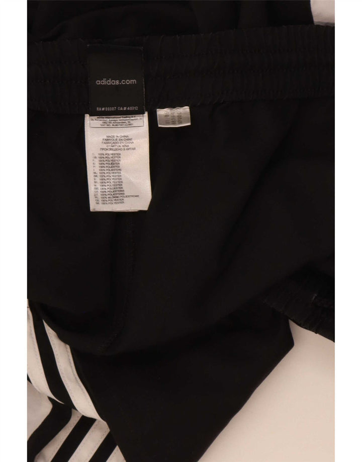 Pantaloncini sportivi Adidas da uomo grandi in poliestere color block nero