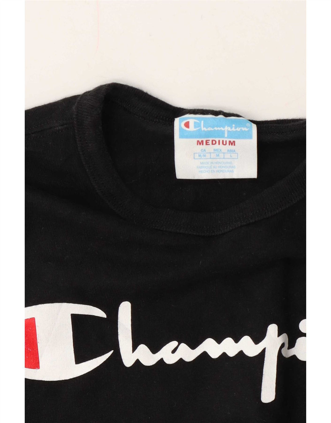 T-shirt grafica da donna Champion Top UK 14 Medium Nera