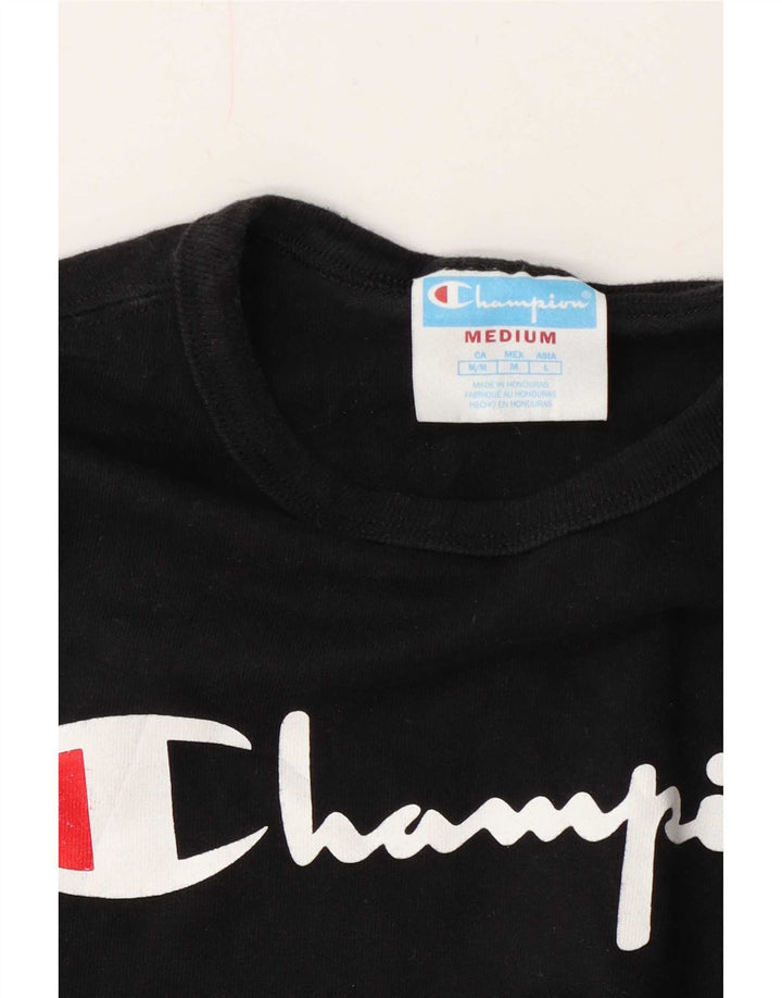 T-shirt grafica da donna Champion Top UK 14 Medium Nera
