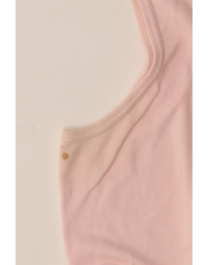 Canotta corta da donna Lacoste taglia 44 grande in cotone rosa