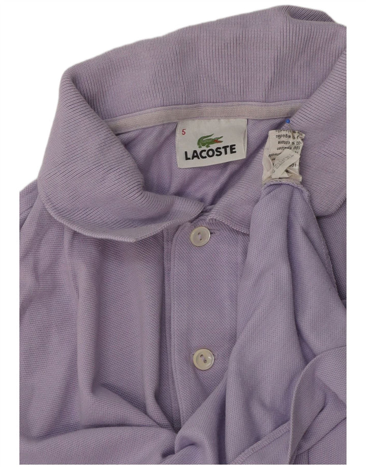 Polo da uomo Lacoste taglia 5 grande in cotone viola