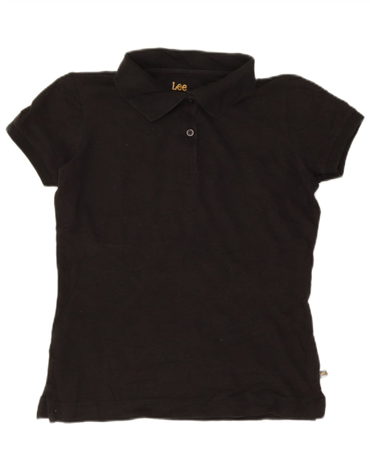 Polo LEE Bambina 13-14 Anni Large Nera In Cotone