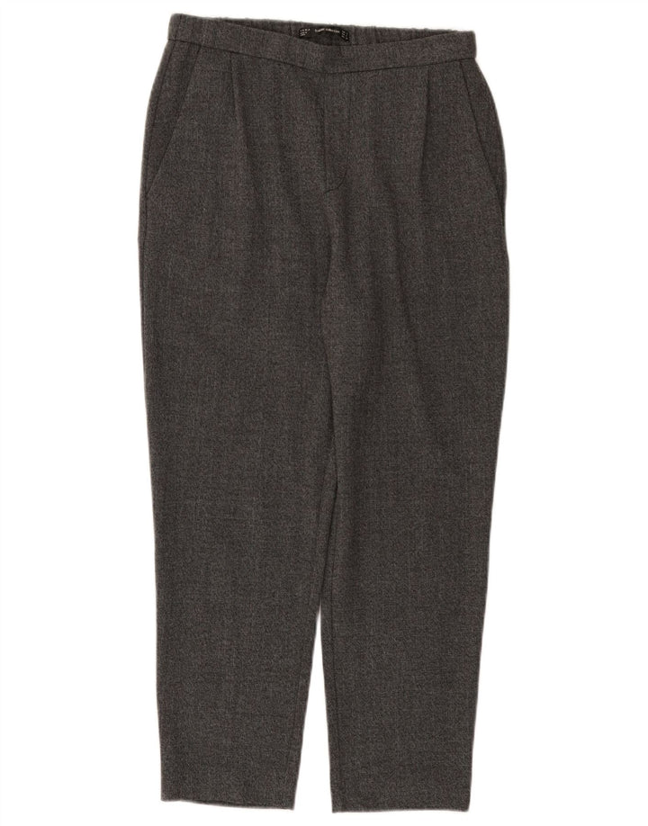 Pantaloni corti affusolati Zara da donna piccoli W26 L24 poliestere grigio