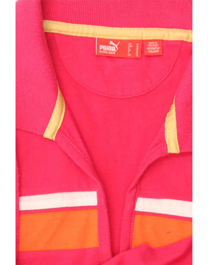 Polo Puma da donna UK 12 color block rosa medio
