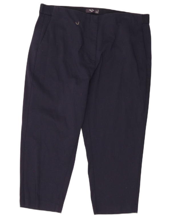 Pantaloni Marks & Spencer da donna The Mia Capri UK 18 XL W40 L22 Blu navy