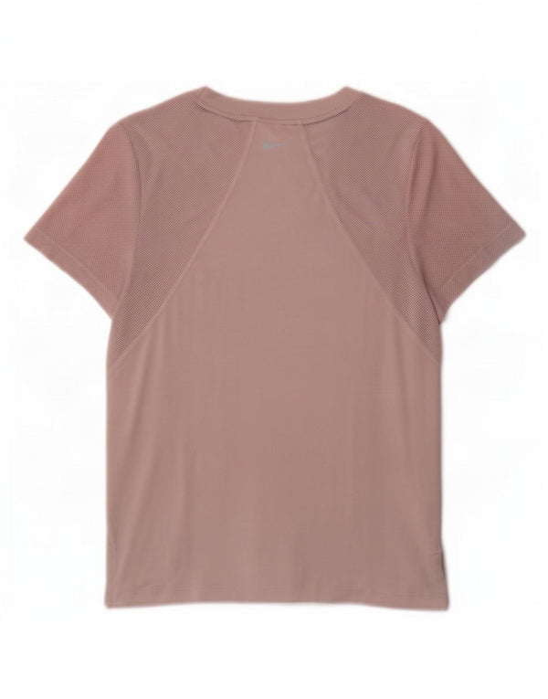 T-shirt Nike Dri Fit da donna, taglia UK 10, piccola, rosa, in poliestere