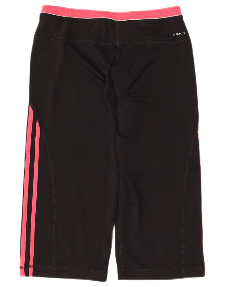 Leggings ADIDAS Climalite Capri da donna UK 8/10 piccolo poliestere nero
