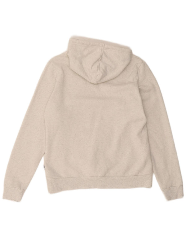 Felpa con cappuccio da donna Puma UK 14 grande cotone chiazzato bianco