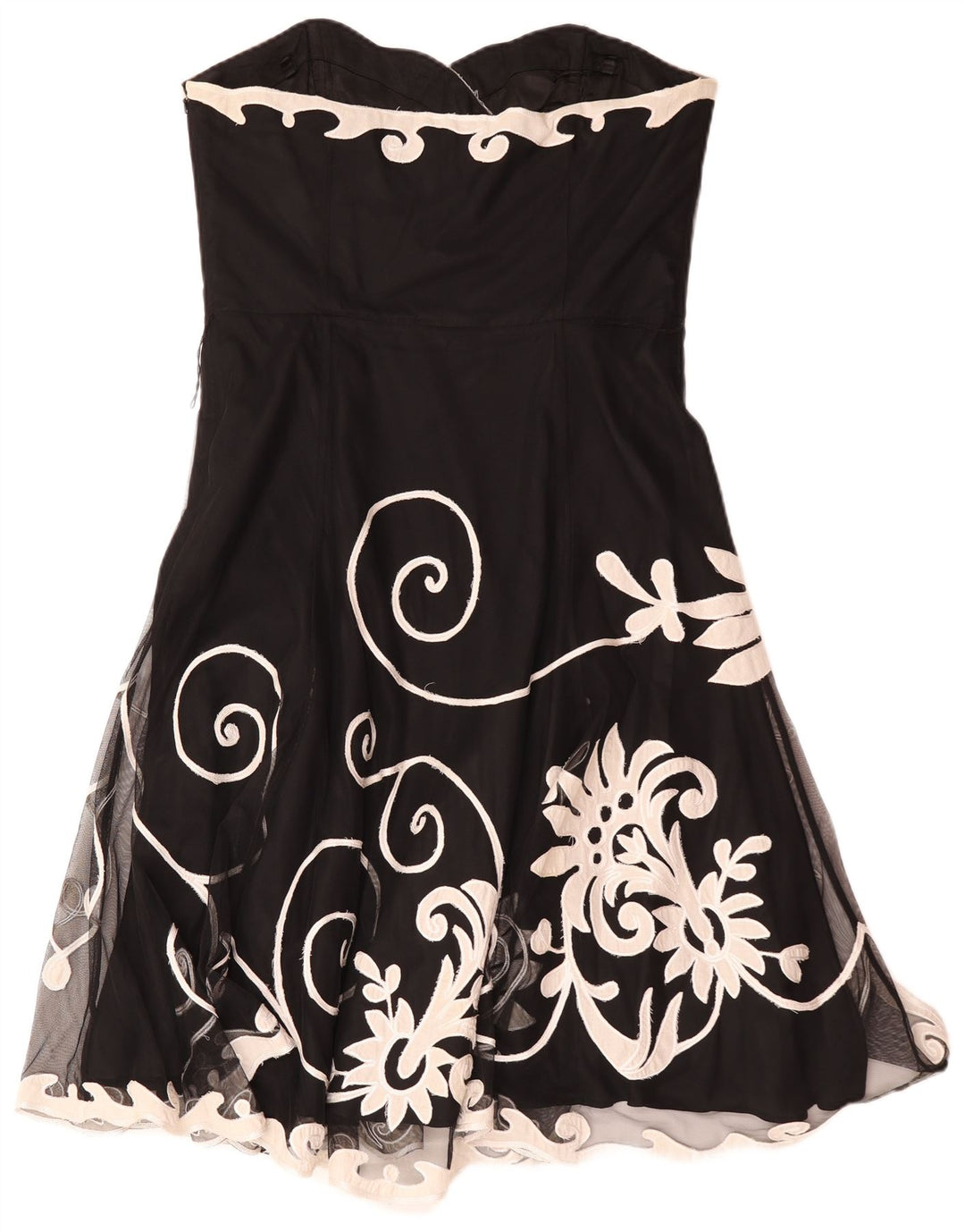 Abito senza spalline da donna Coast UK 16 Grande poliestere floreale nero