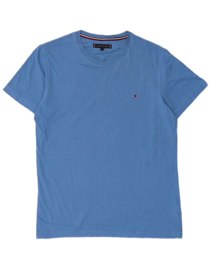 T-shirt da uomo Tommy Hilfiger Top in cotone blu medio