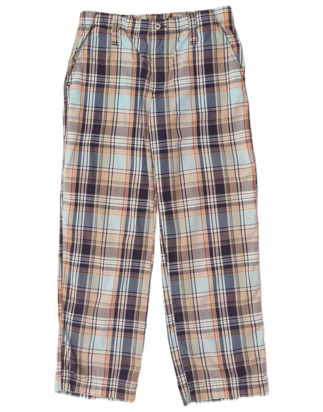 Pantaloni chino larghi da uomo Think Pink medi W30 L29 a quadri multicolore