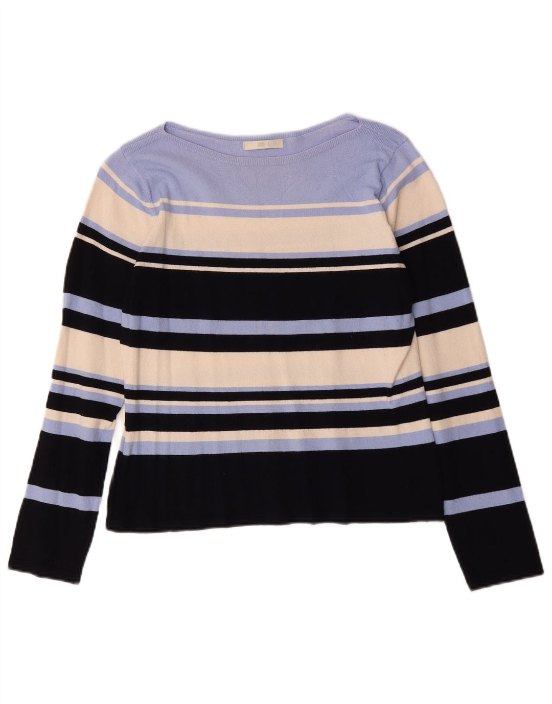 Maglione maglione con scollo a barca da donna Marks & Spencer UK 14 medio multicolore