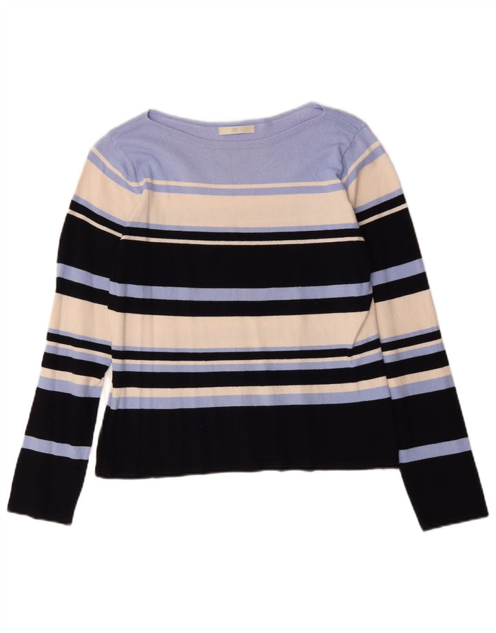Maglione maglione con scollo a barca da donna Marks & Spencer UK 14 medio multicolore