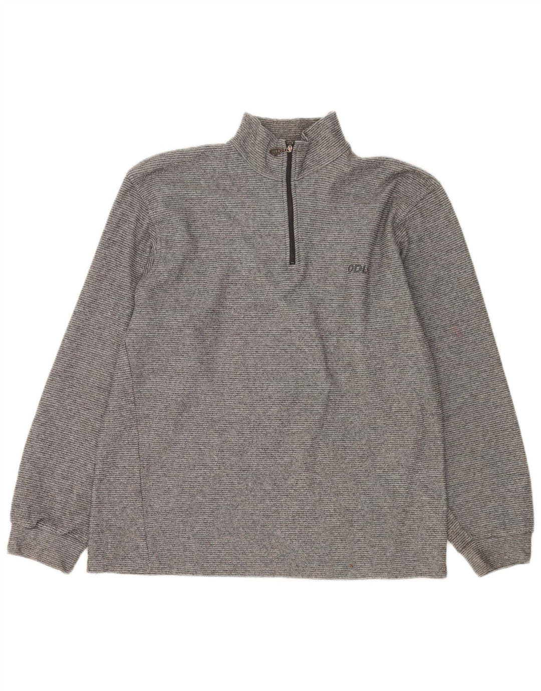 Felpa Odlo da uomo con zip e collo, maglione XL grigio gessato