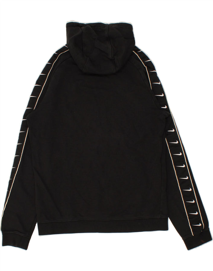 Felpa con cappuccio grafica da uomo NIKE, cotone nero medio