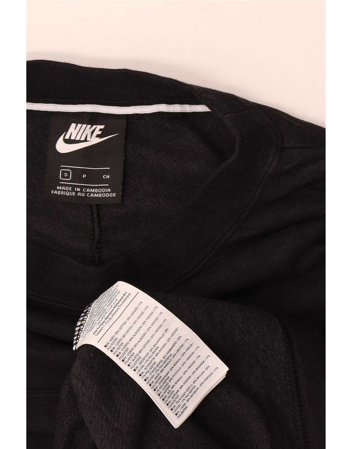 Felpa oversize con grafica Nike da donna UK 10 piccola in cotone nero