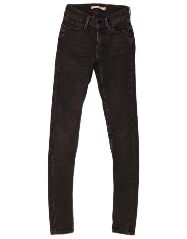Jeans Levi's da donna 710 super skinny W23 L30 cotone nero