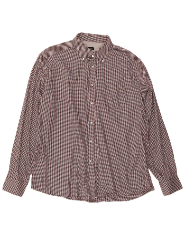 Camicia OVS da uomo vestibilità regolare taglia 45 17 3/4 XL cotone a quadretti multicolore