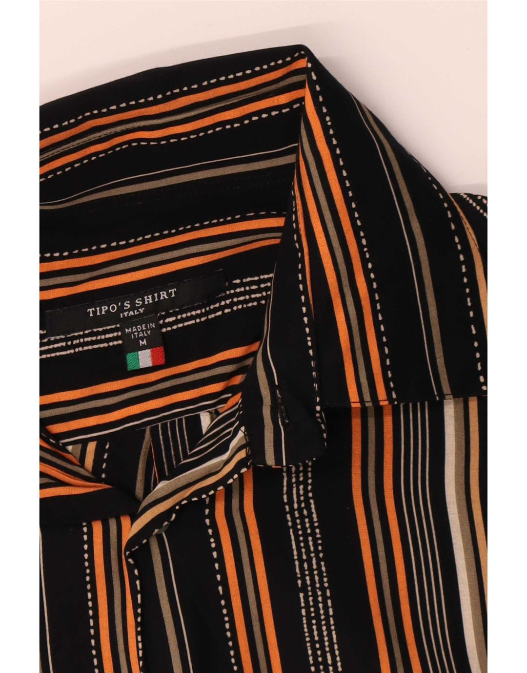 Tipo' S Camicia a maniche corte da uomo in viscosa rigata media multicolore