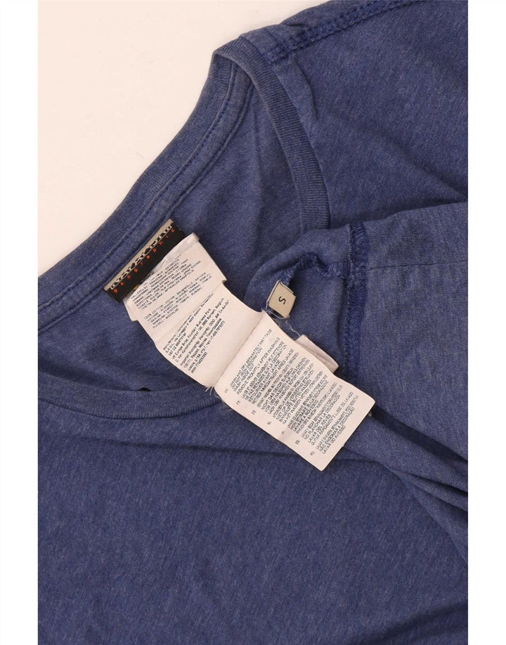T-shirt da uomo Napapijri Top Small in cotone blu