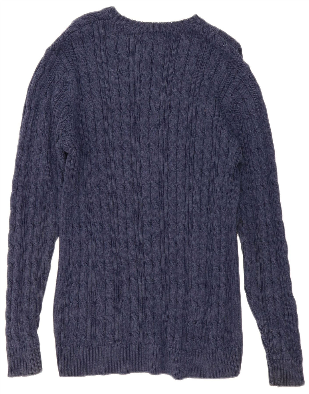 Maglione maglione girocollo da uomo Marks & Spencer vestibilità regolare blu navy medio
