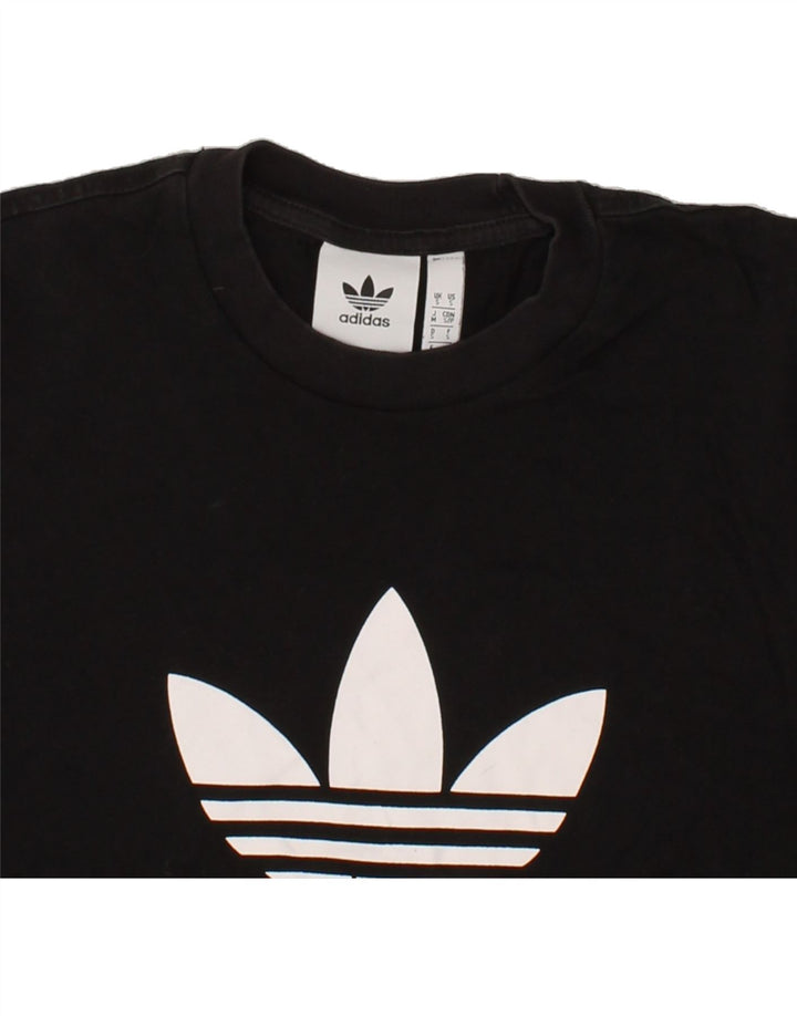 ADIDAS Mens Graphic T-Shirt Top Small Black Cotton Vintage Adidas and Second-Hand Adidas from Messina Hembry 