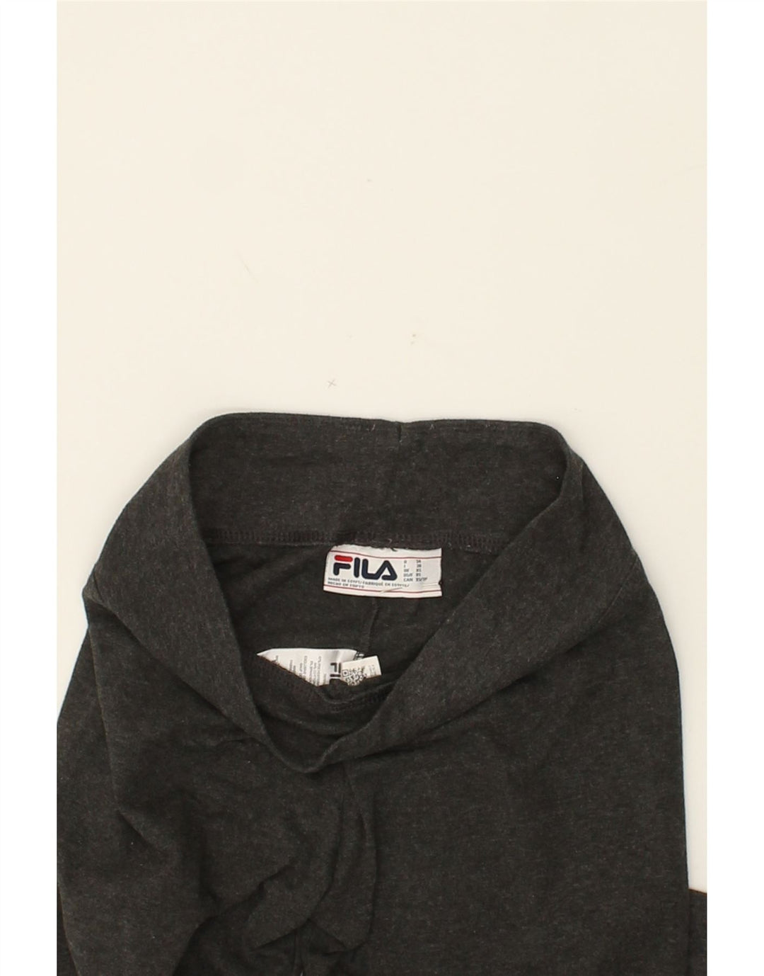 FILA Womens Graphic Leggings UK 6 XS Grey Vintage Fila and Second-Hand Fila from Messina Hembry 