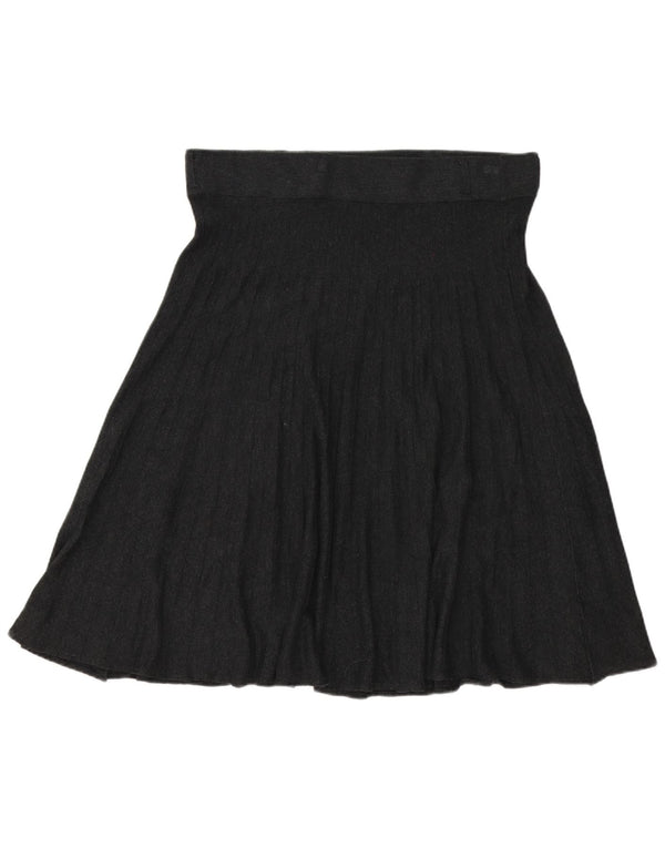 Gonna a trapezio a vita alta da donna Marks & Spencer UK 16 grande W38 grigia