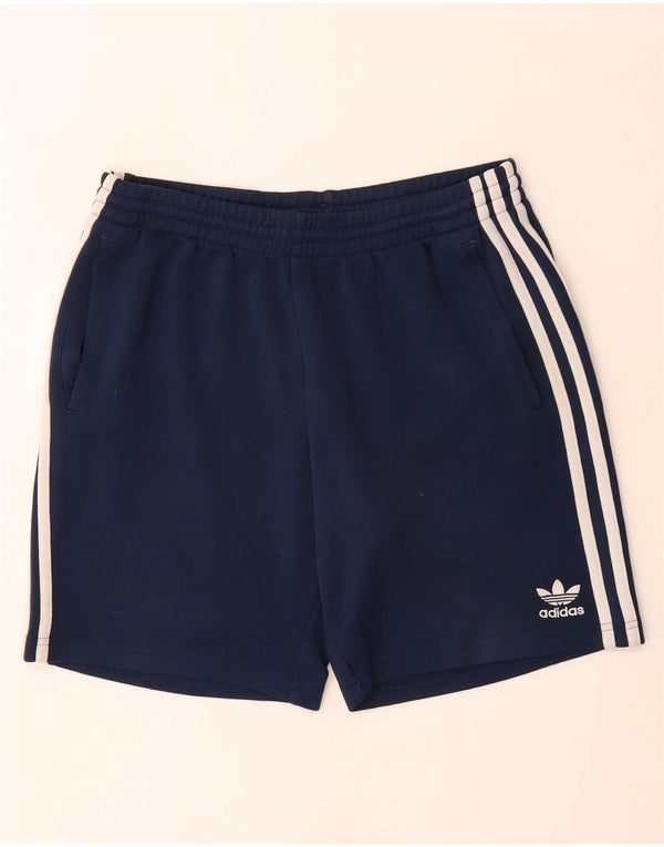 Pantaloncini sportivi da uomo Adidas medi in poliestere blu navy
