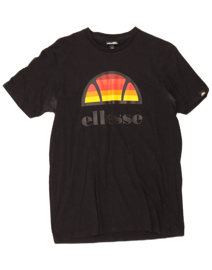 T-shirt grafica da uomo Ellesse Top nera media