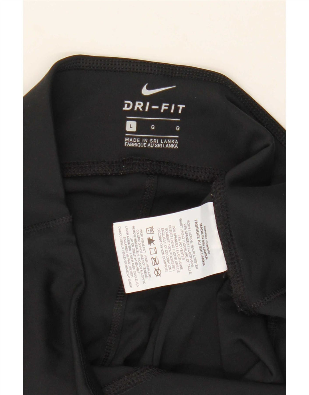 Leggings Nike Dri Fit Capri da donna UK 16 grande poliestere nero
