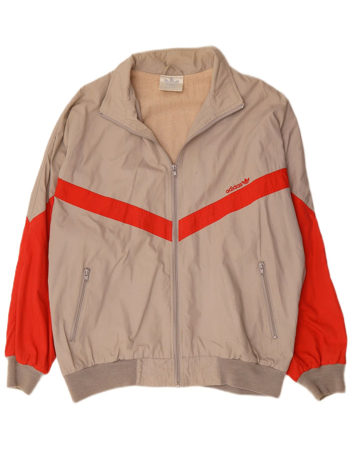 Giacca da tuta da uomo Adidas IT 54 XL Poliestere color block beige