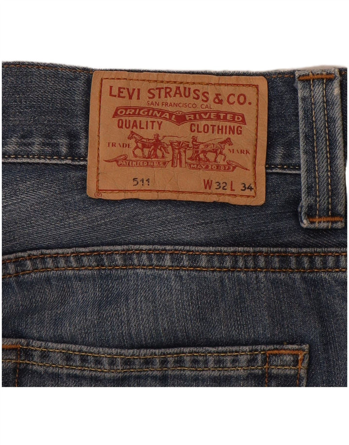 LEVI'S Pantaloncini di jeans slim 511 da uomo W32 Cotone blu medio