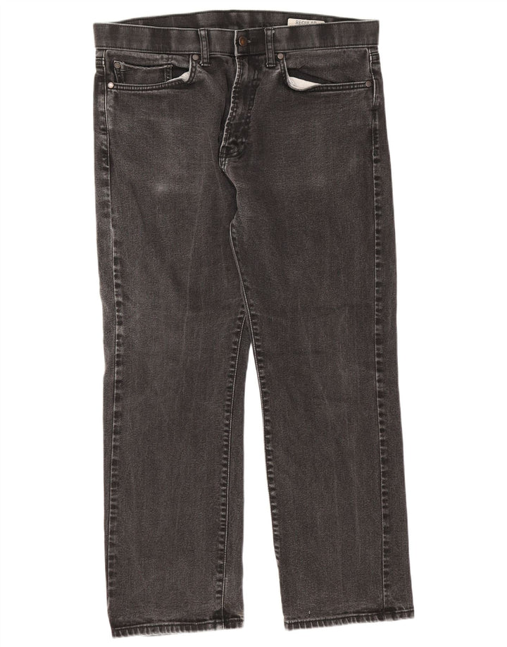 Jeans dritti da uomo Marks & Spencer W34 L29 cotone nero