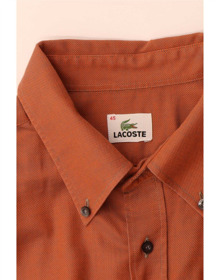 Camicia da uomo Lacoste taglia 45 XL in cotone arancione