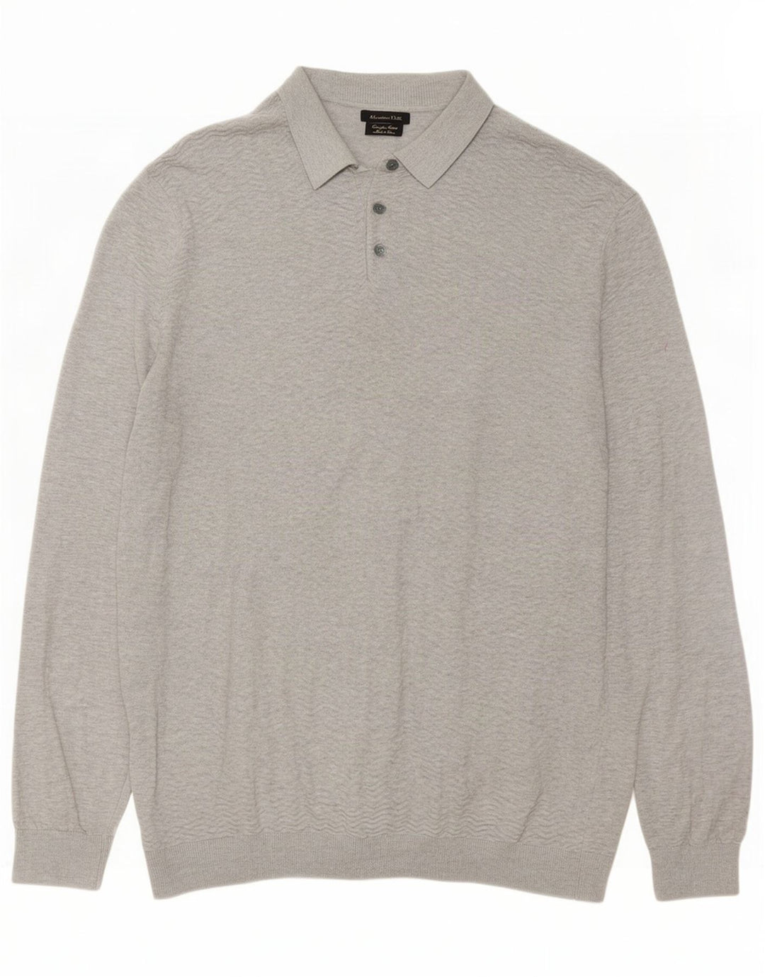 Maglione maglione da uomo con collo alto Massimo Dutti XL in cotone grigio