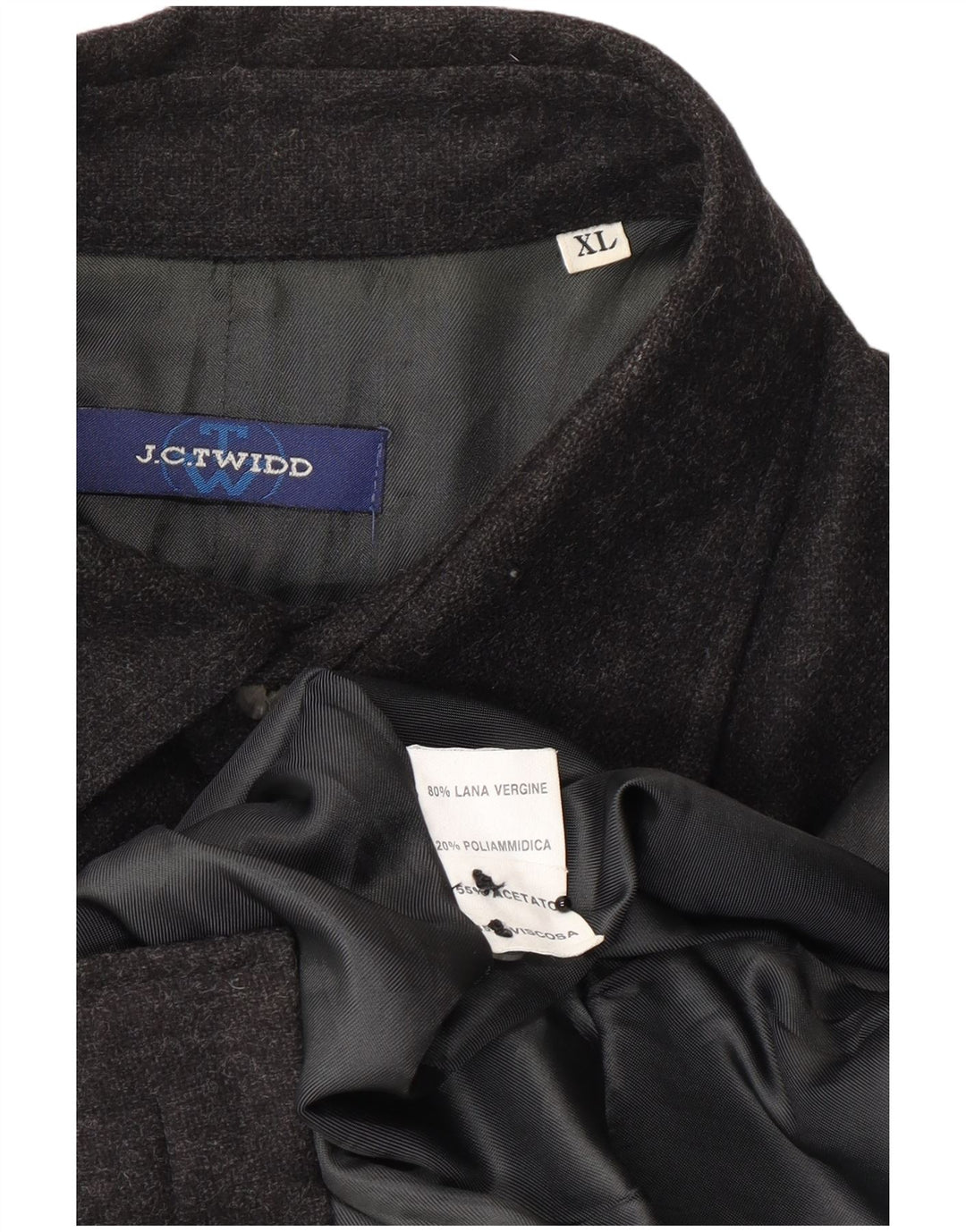 Camicia overshirt da uomo XL in lana vergine screziata grigia