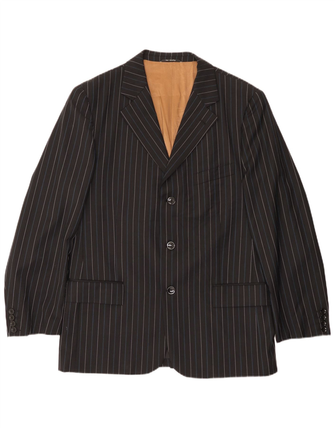 Giacca blazer da uomo a 3 bottoni Peter & Sons IT 54 2XL Lana a righe nere