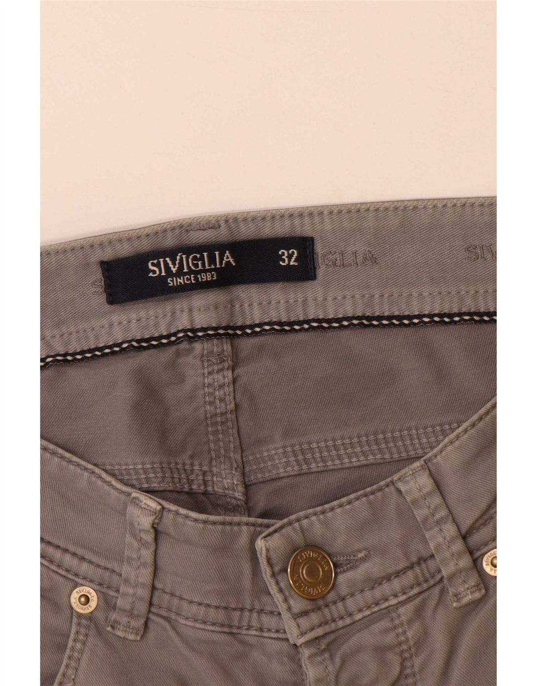 Jeans dritti da donna SIVIGLIA W32 L30 cotone grigio