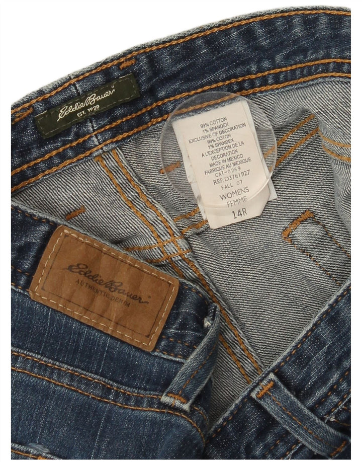 EDDIE BAUER Womens Bootcut Jeans US 14 XL W36 L30 Blue Cotton