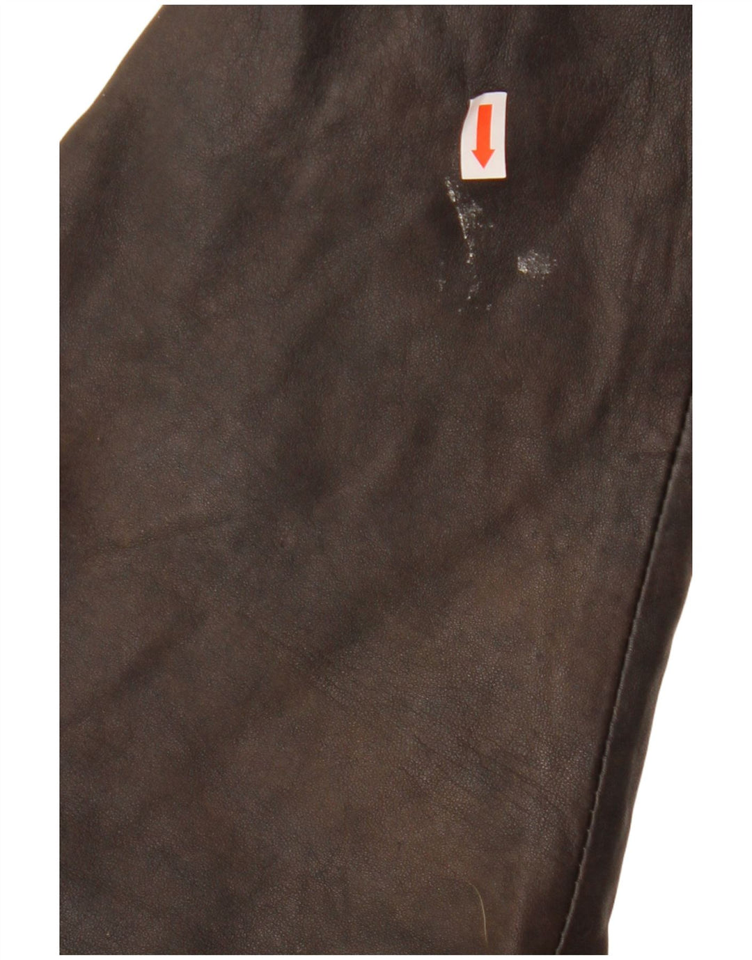 Cappotto in pelle con cappuccio da donna VINTAGE EU 38 Pelle marrone medio