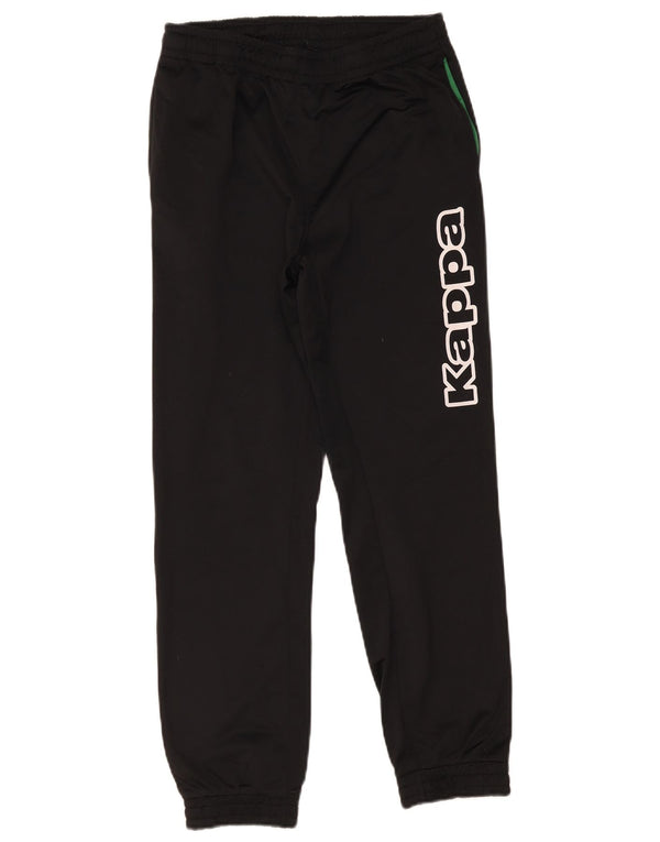 Pantaloni da tuta con grafica Kappa da ragazzo, pantaloni da jogging, 13-14 anni, poliestere nero