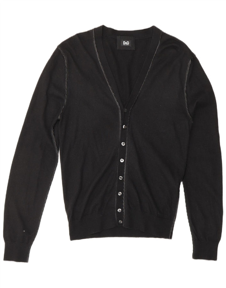 Dolce & Gabbana Maglione Cardigan Donna IT 50 XL Nero Cashmere