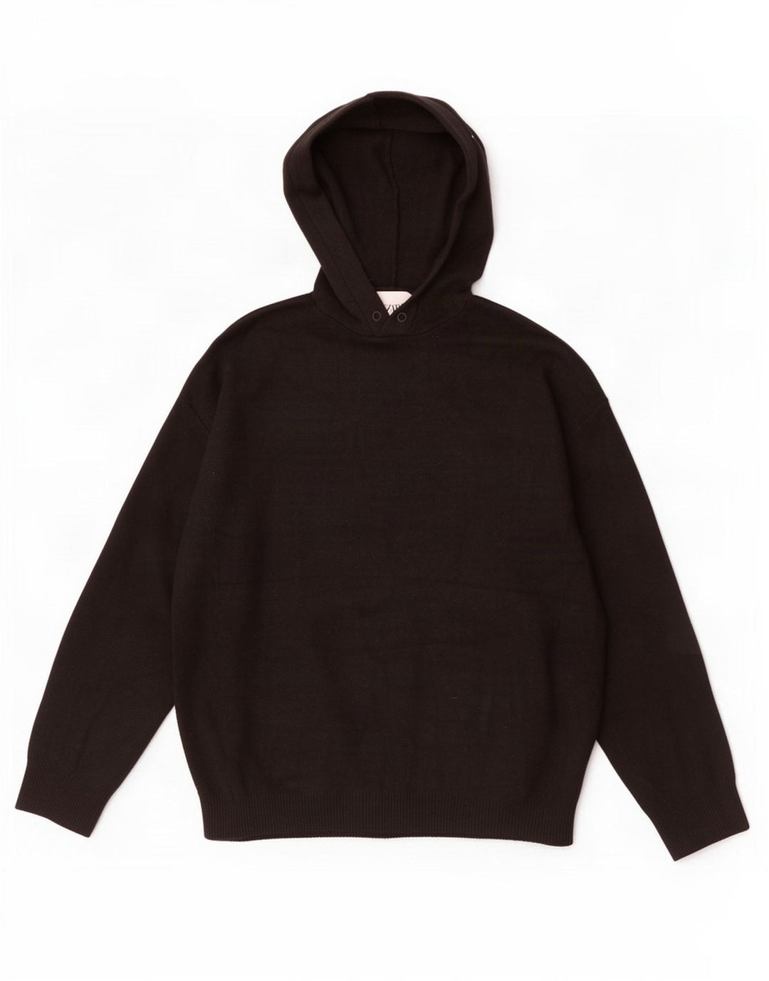 Maglione con cappuccio Zara da uomo in viscosa nera media