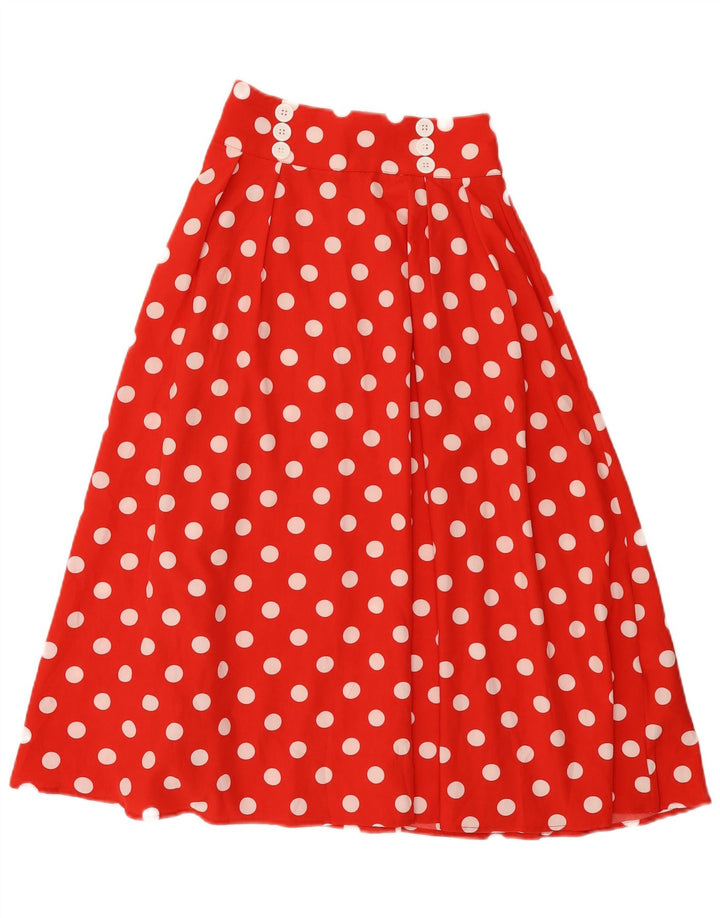 Gonna svasata da donna Shein XS W24 poliestere rosso a pois