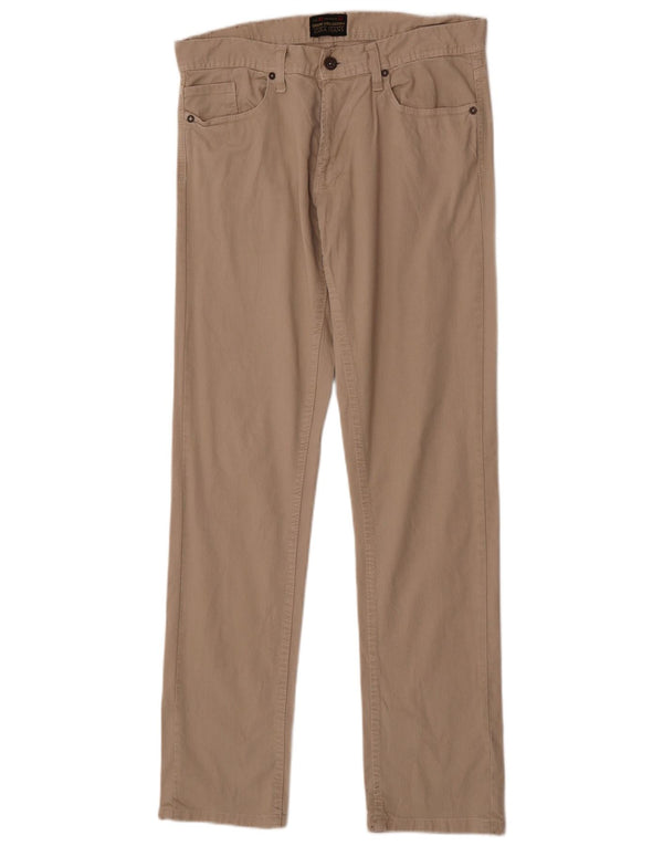 Jeans dritti da uomo Zara EU 42 Large W32 L34 Cotone beige