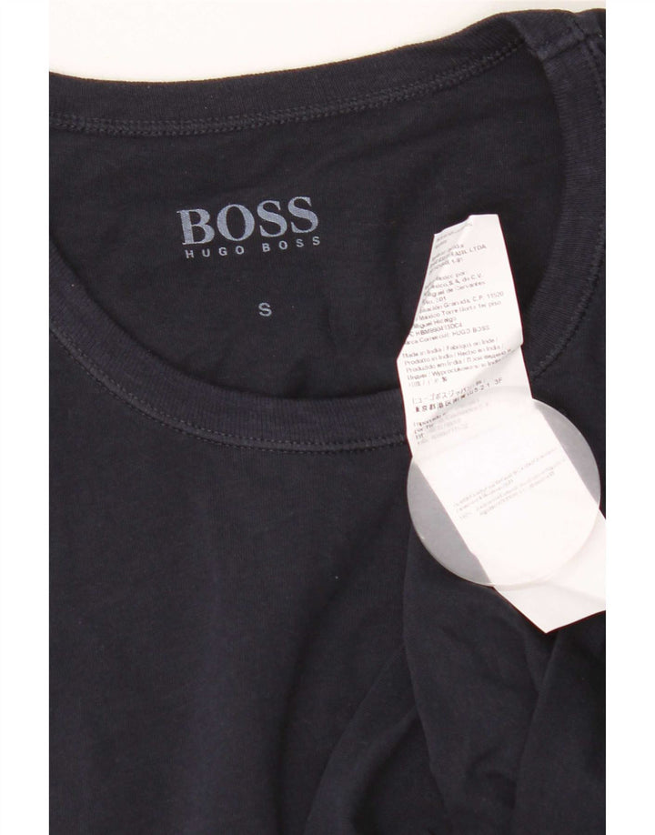 T-shirt da uomo Hugo Boss Top Small in cotone blu navy